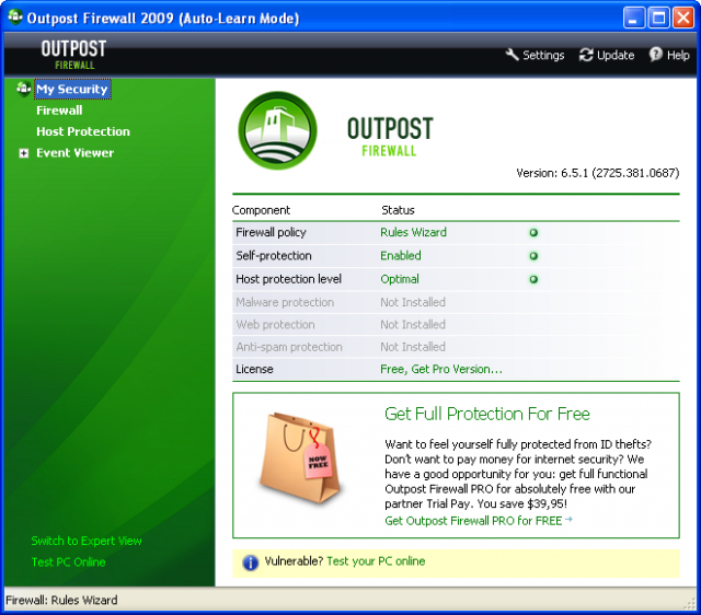 Outpost Firewall Free -  11