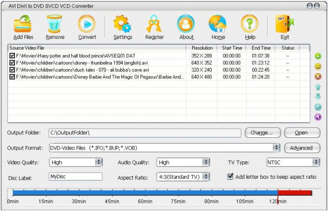 AVI to VCD DivX to VCD XviD to AVI Converter - Free Download